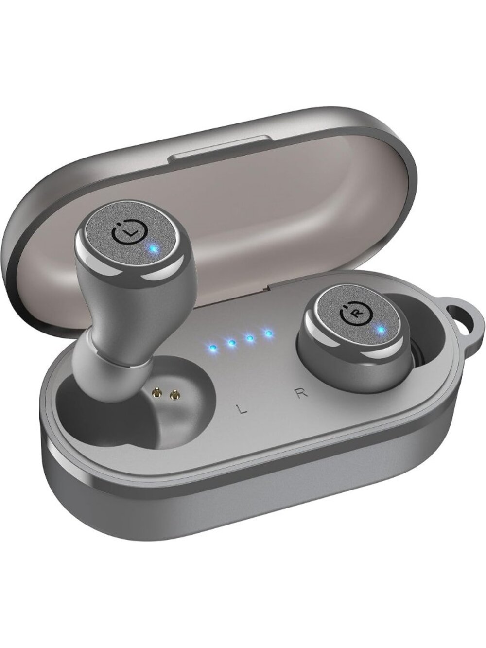 Wireless Grey Ergonomic Design 55H Playtime IPX8 Waterproof Bluetooth Earbud